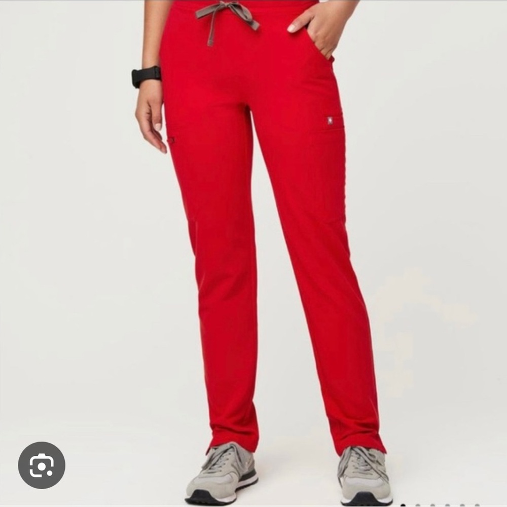 Figs Women's Red Straight Leg Pants